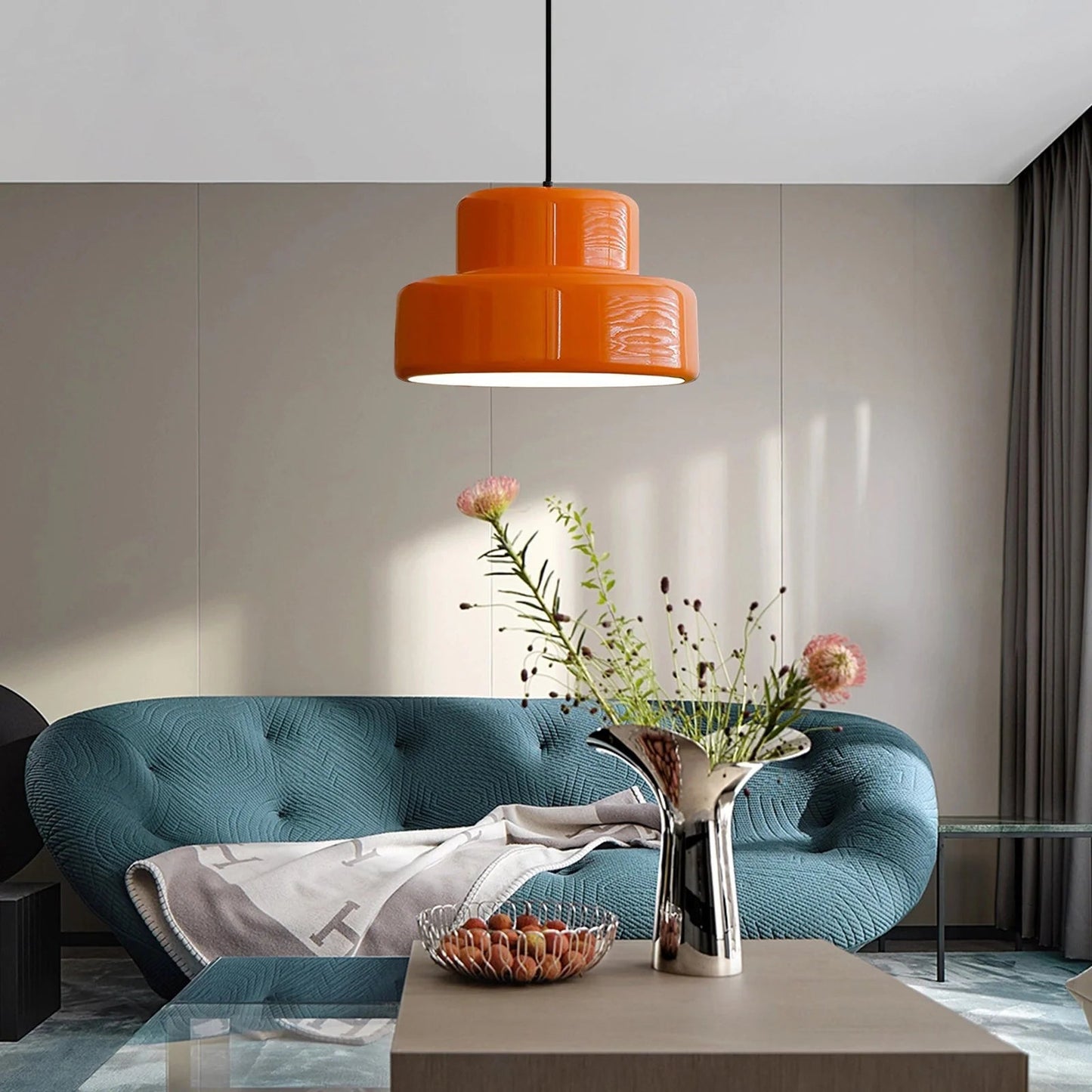 ÉclatDesign - Lampe Suspendue Orange Rétro et Moderne - Rynova