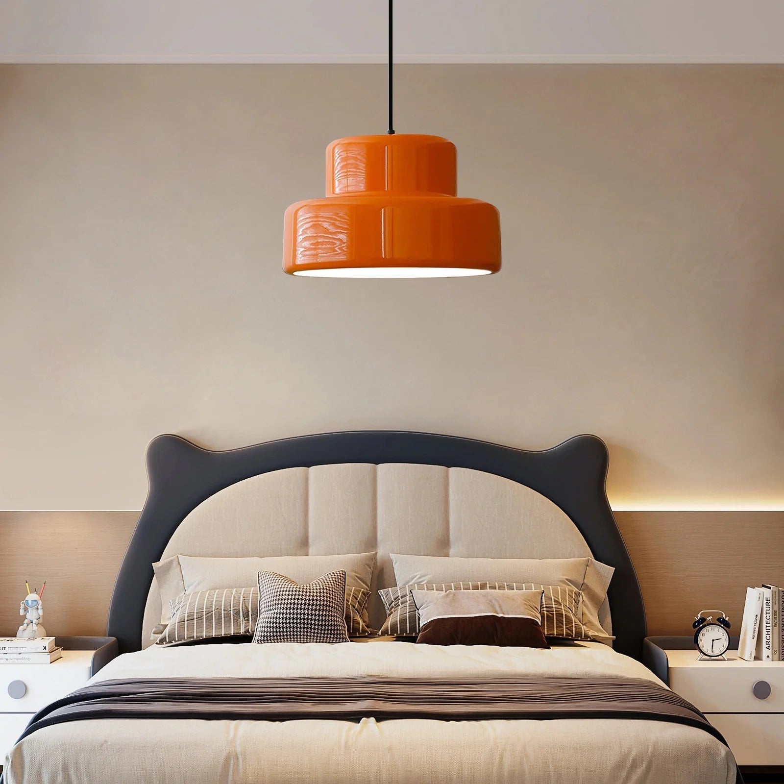 ÉclatDesign - Lampe Suspendue Orange Rétro et Moderne - Rynova
