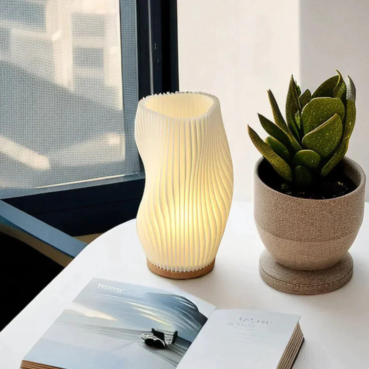 LumiVague – Lampe apaisante à vague contemporaine - Rynova