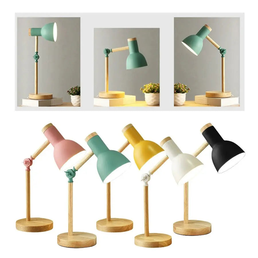 NordicGlow - Lampe de Bureau en Bois Style Scandinave - Rynova