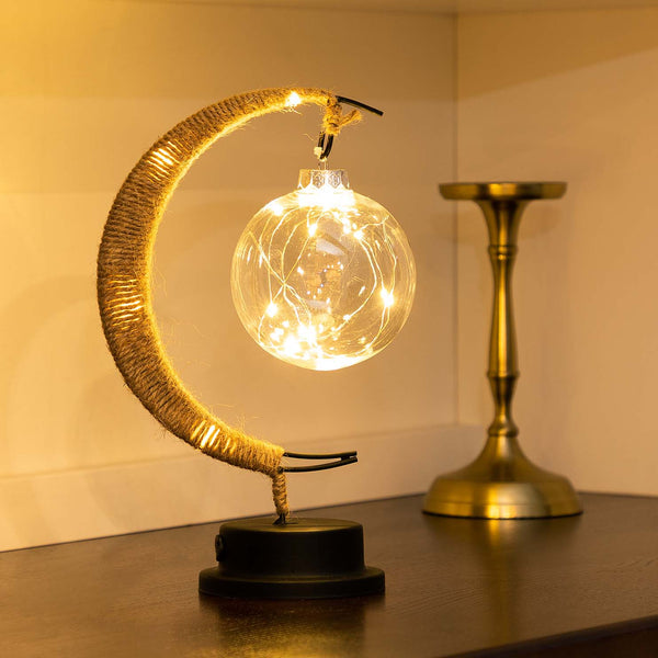 LumiLune - Lampe en Verre Lune Chaleureuse et Apaisante - Rynova
