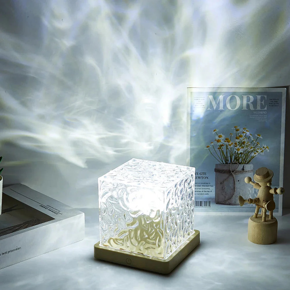 CubeÉclat - Lampe Cube Lumineuse Effet Boréal - Rynova