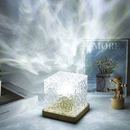CubeÉclat - Lampe Cube Lumineuse Effet Boréal - Rynova