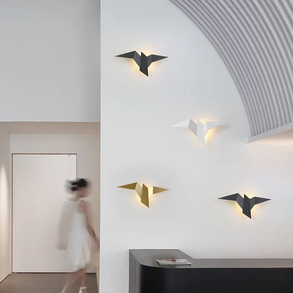 BirdLight - Applique Murale Oiseau en Fer Artisanal pour Décoration Intérieure - Rynova