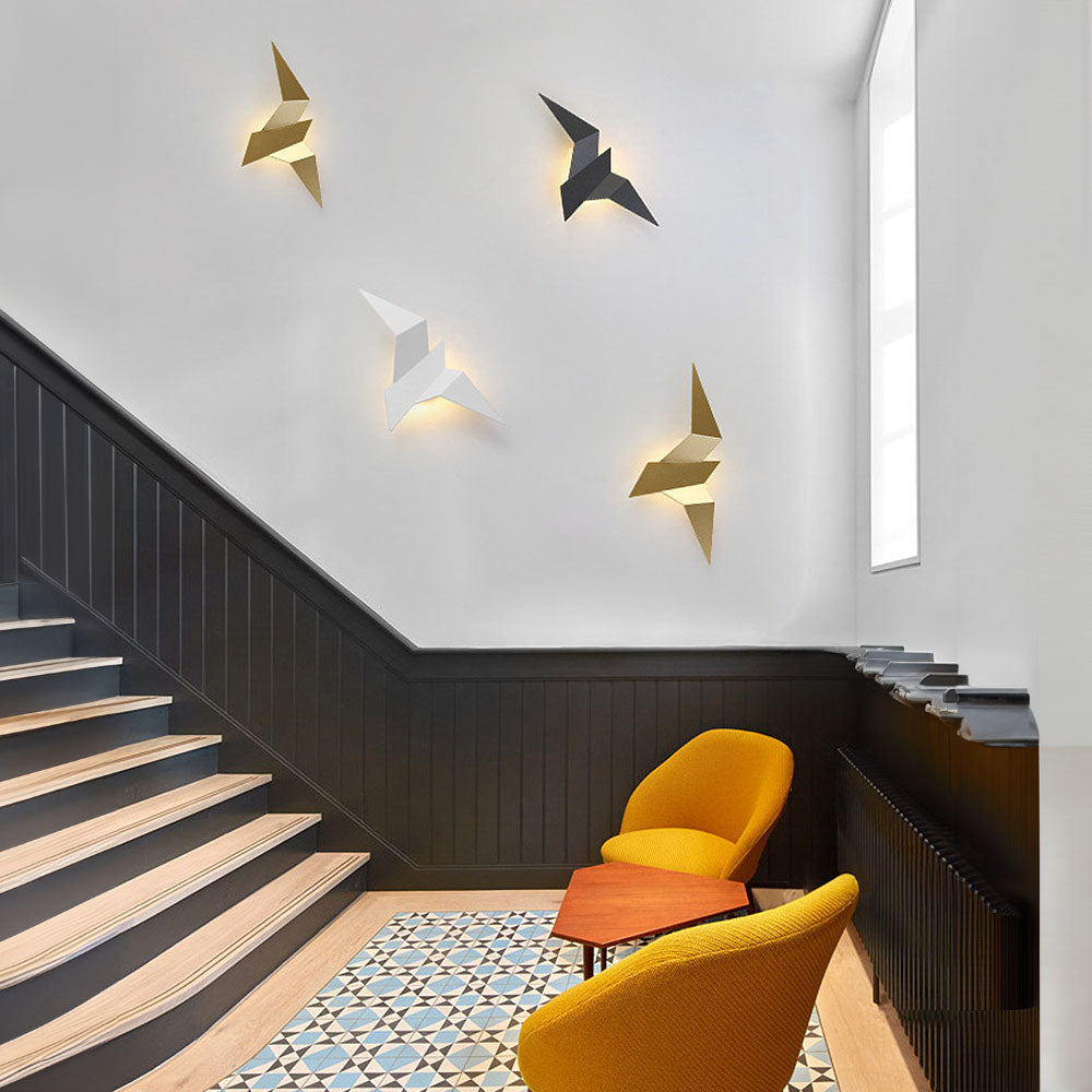 BirdLight - Applique Murale Oiseau en Fer Artisanal pour Décoration Intérieure - Rynova