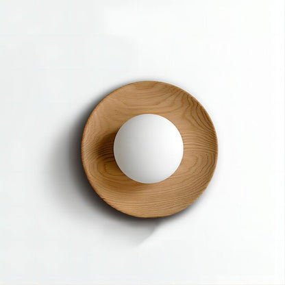 BoisÉclat - Applique Murale en Bois Naturel Blanc - Rynova