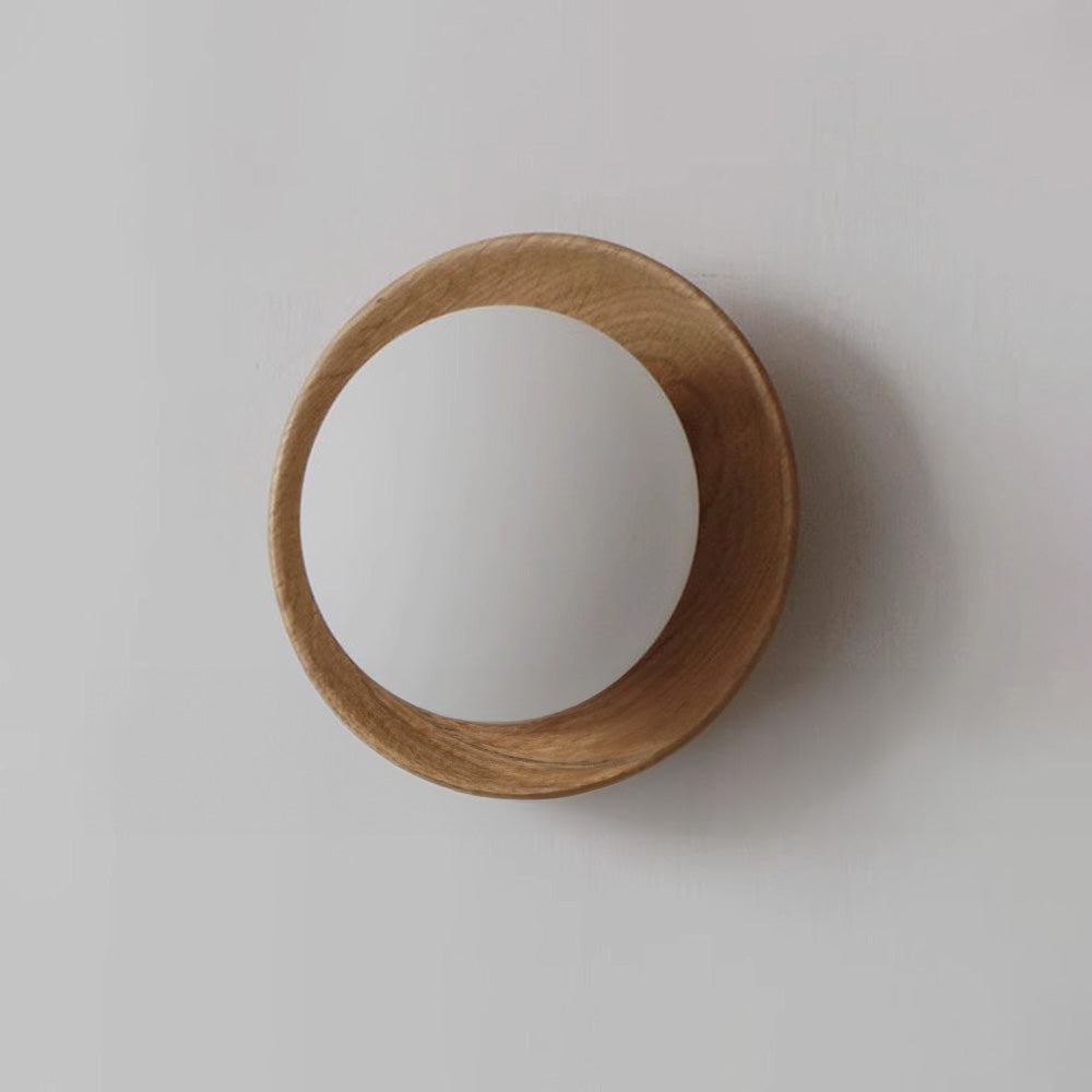 BoisÉclat - Applique Murale en Bois Naturel Blanc - Rynova