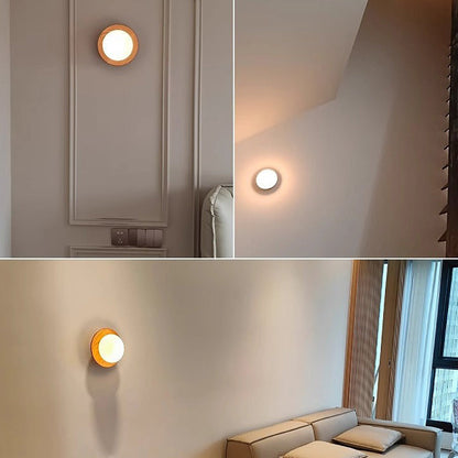 BoisÉclat - Applique Murale en Bois Naturel Blanc - Rynova