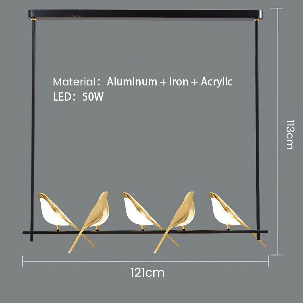 LumiOiseaux – Lampe suspendue cercle d'oiseaux - Rynova