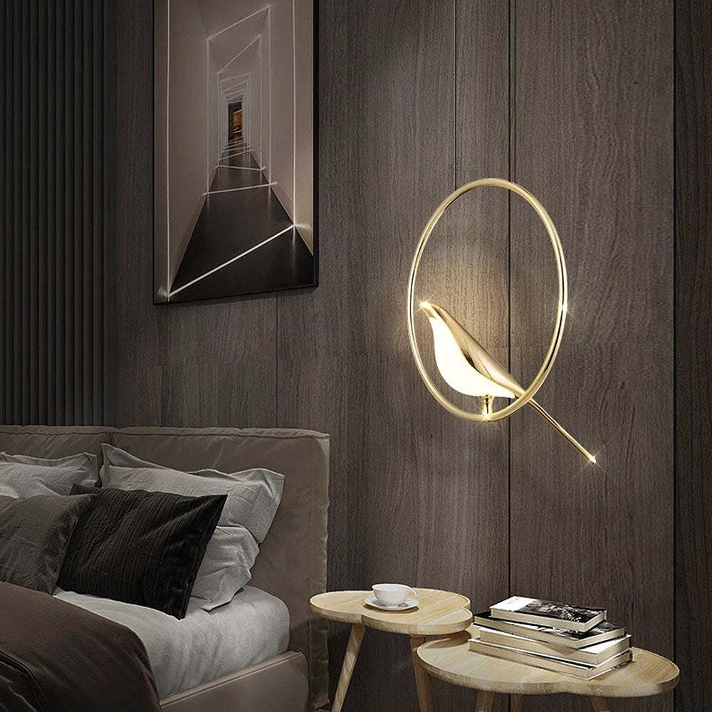 LumiOiseaux – Lampe suspendue cercle d'oiseaux - Rynova