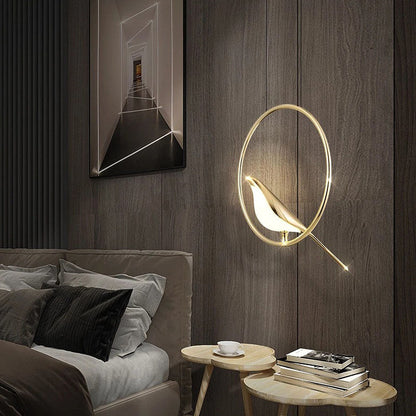 LumiOiseaux – Lampe suspendue cercle d'oiseaux - Rynova
