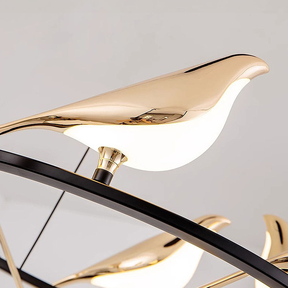 LumiOiseaux – Lampe suspendue cercle d'oiseaux - Rynova