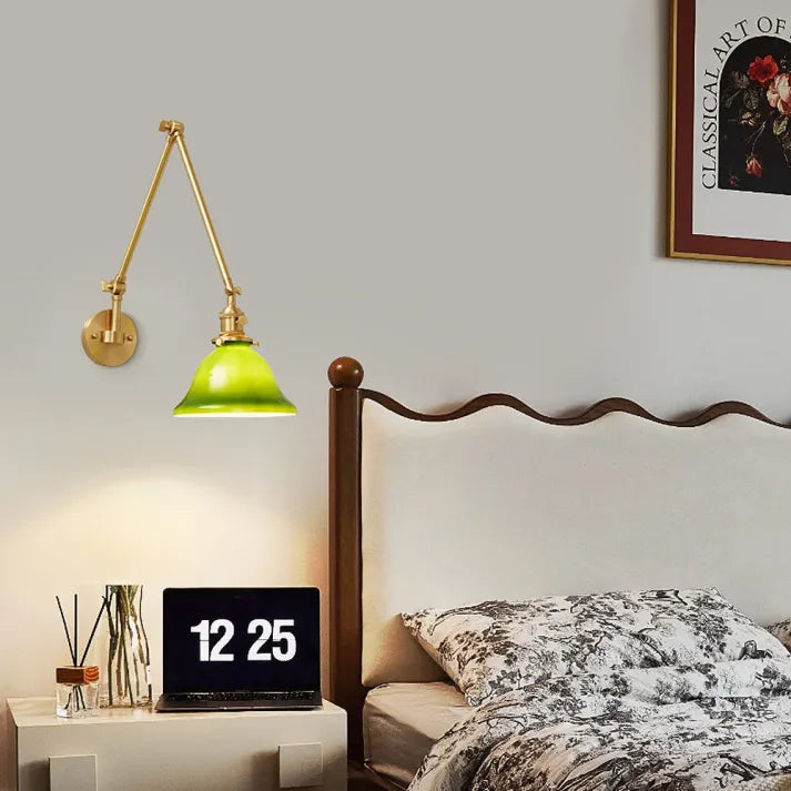 LumiClassique – Lampe murale en verre à bras pivotant vintage - Rynova