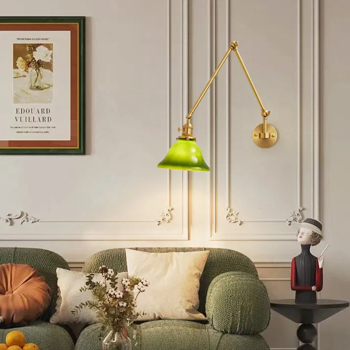 LumiClassique – Lampe murale en verre à bras pivotant vintage - Rynova