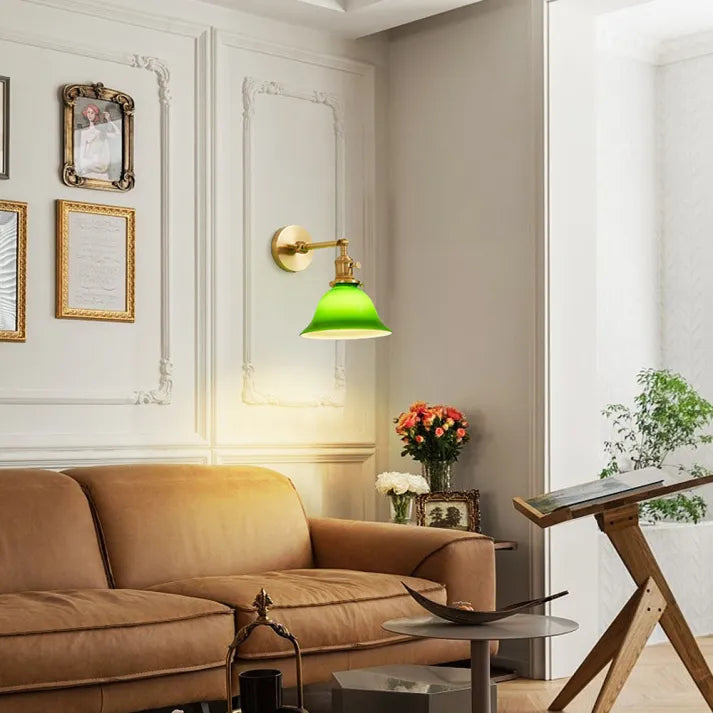 LumiClassique – Lampe murale en verre à bras pivotant vintage - Rynova