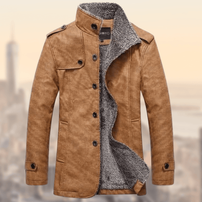 Jonas - Veste automnale chic en brun pour homme - Rynova