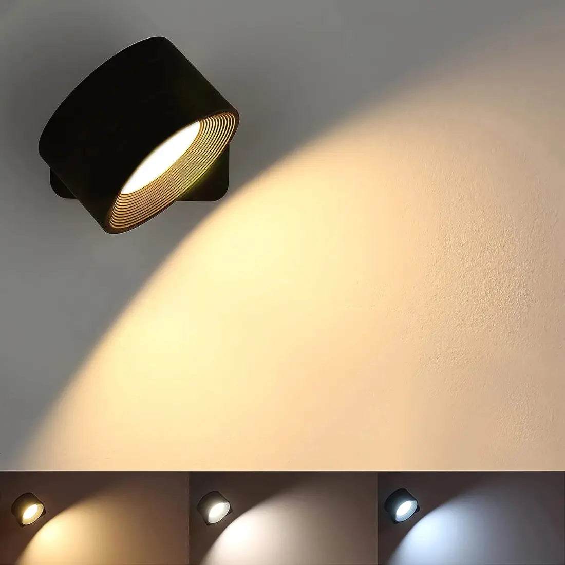 LumiFree - Lampe Murale Rechargeable sans Fil à 360° - Rynova