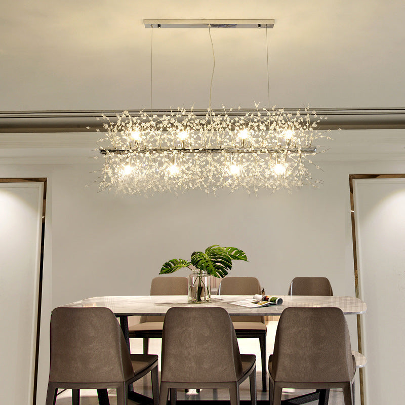 LunaBrillante - Suspension LED Design Métal Blanc & Doré pour une Ambiance Raffinée - Rynova