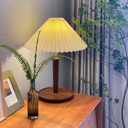 ÉléganceBois – Lampe de Table en Bois Plissé - Rynova