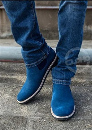 ClassiqueChic – Bottes Chelsea en Daim pour Hommes - Rynova