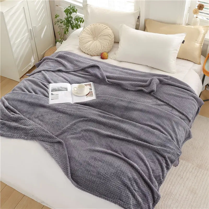 DouceHiver - Plaid Douillet en Flanelle pour Lit d'Hiver - Rynova
