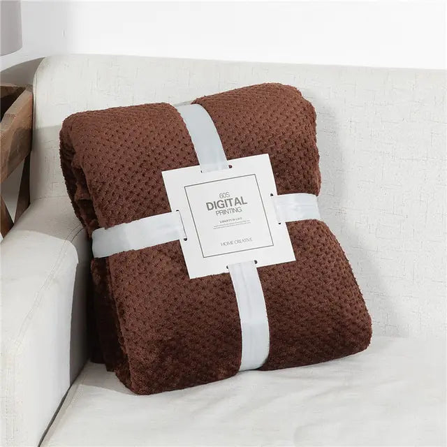 DouceHiver - Plaid Douillet en Flanelle pour Lit d'Hiver - Rynova