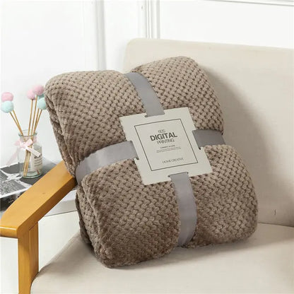 DouceHiver - Plaid Douillet en Flanelle pour Lit d'Hiver - Rynova