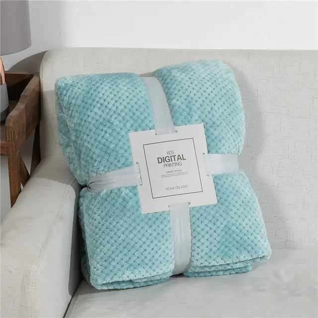 DouceHiver - Plaid Douillet en Flanelle pour Lit d'Hiver - Rynova
