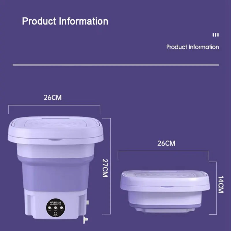 CleanEase - Machine à laver portable pliable - Rynova