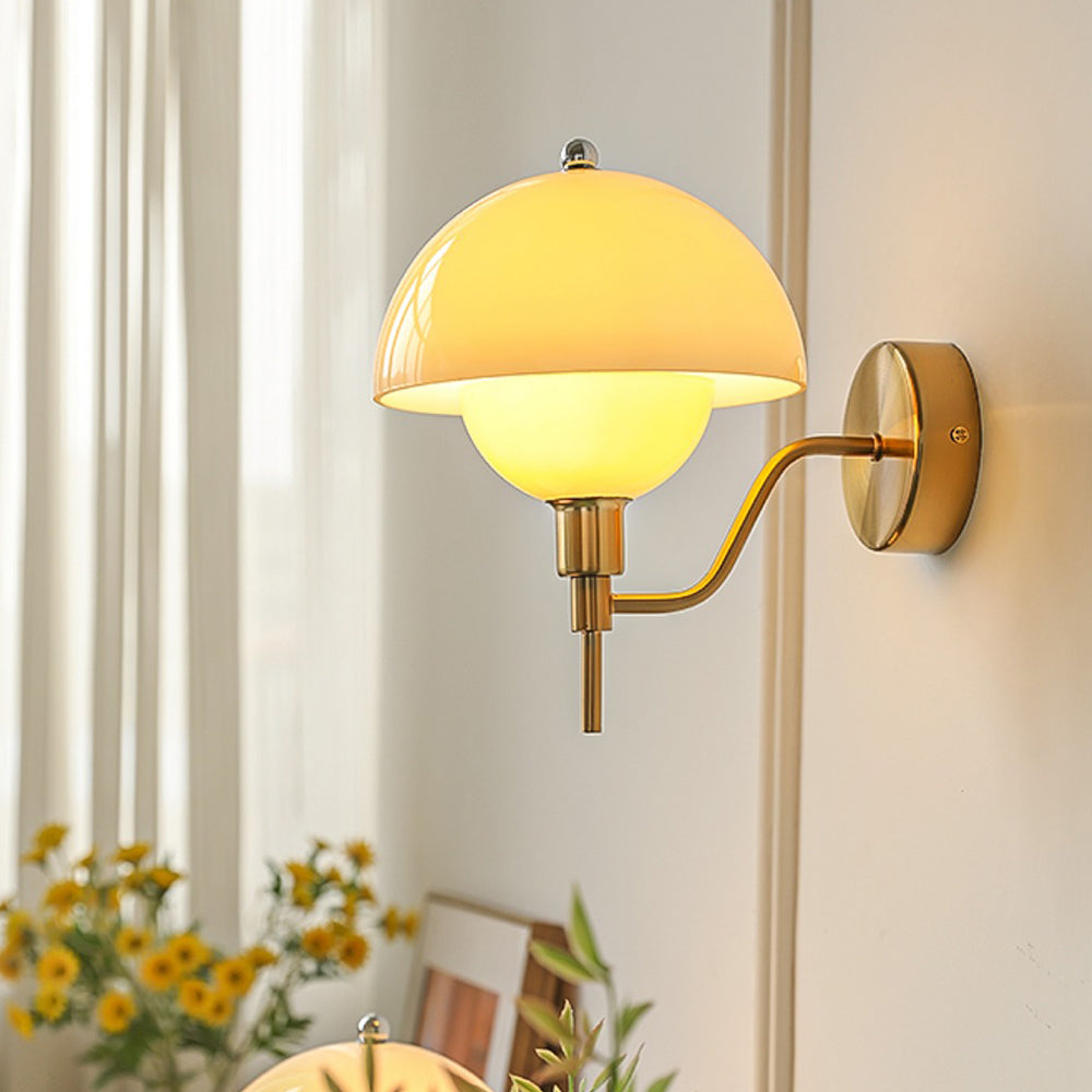 Lampe Murale Lumière de Champignon Crème – Élégance Enchantée pour Votre Décor Intérieur - Rynova