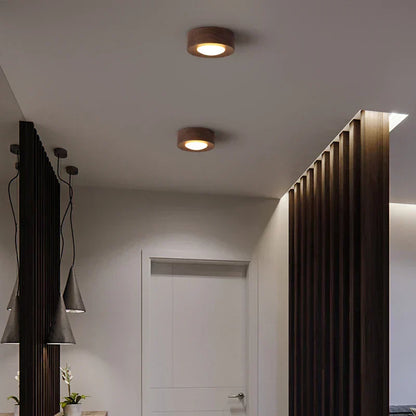 LumiNoyer - Lampe de plafond en noyer LED - Rynova