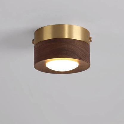 LumiNoyer - Lampe de plafond en noyer LED - Rynova