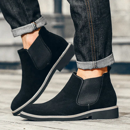 ClassiqueChic – Bottes Chelsea en Daim pour Hommes - Rynova