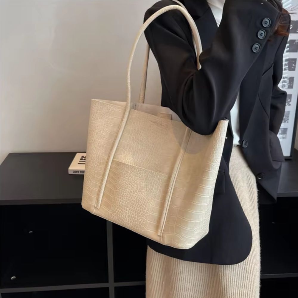 Sac Cabas Vintage Élégance Cuirtage – Grand Sac en Cuir PU pour un Style Intemporel - Rynova