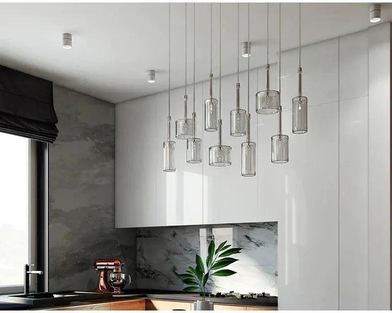 LuminVerre - Suspension en Verre Moderne pour Salle à Manger - Rynova