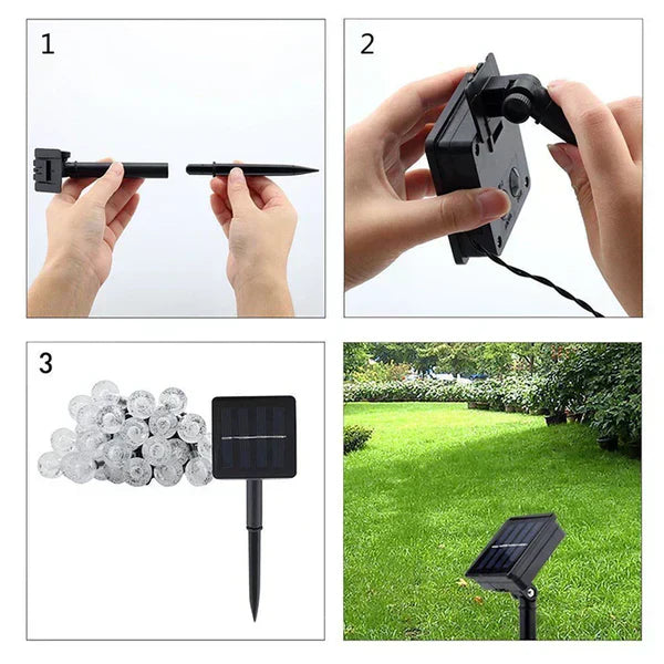 LumiCéleste - Guirlandes lumineuses solaires étanches - Rynova