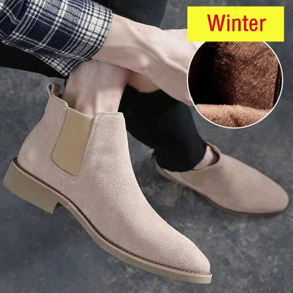 ClassiqueChic – Bottes Chelsea en Daim pour Hommes - Rynova