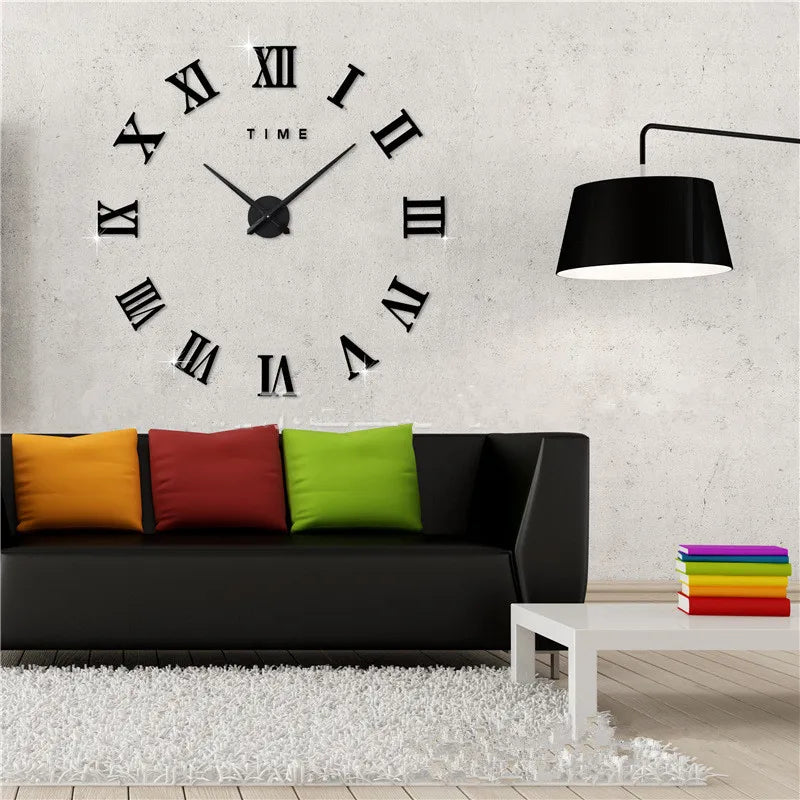Horloge DecoVision – Horloge Murale 3D avec Effet Miroir pour Salon - Rynova