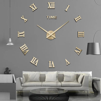 Horloge DecoVision – Horloge Murale 3D avec Effet Miroir pour Salon - Rynova