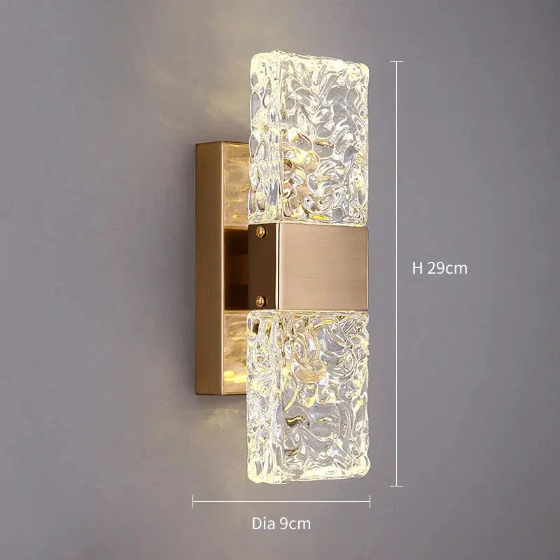 ÉléganceLumi - Applique Murale en Cristal Doré - Rynova
