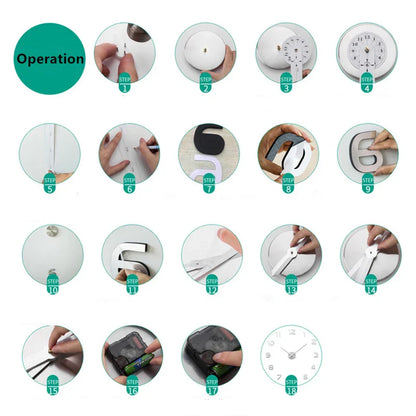 Horloge DecoVision – Horloge Murale 3D avec Effet Miroir pour Salon - Rynova