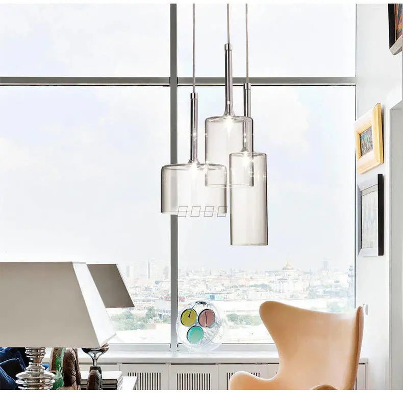 LuminVerre - Suspension en Verre Moderne pour Salle à Manger - Rynova