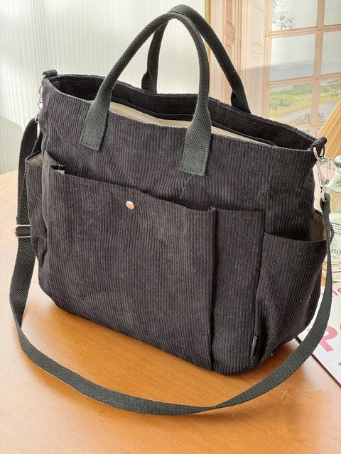 Léonie - Sac à bandoulière en velours crème, pratique et élégant - Rynova