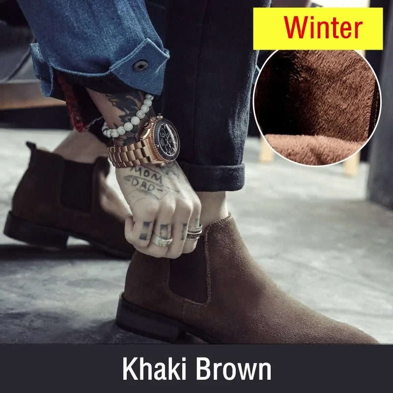 ClassiqueChic – Bottes Chelsea en Daim pour Hommes - Rynova