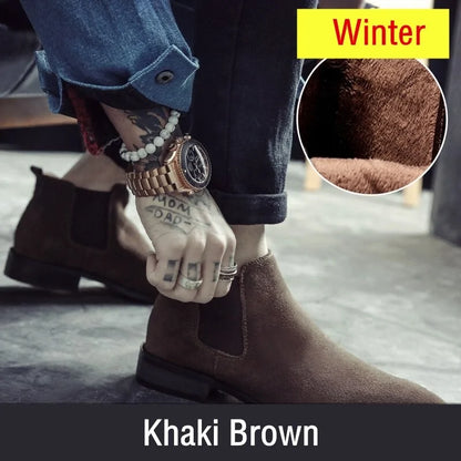 ClassiqueChic – Bottes Chelsea en Daim pour Hommes - Rynova