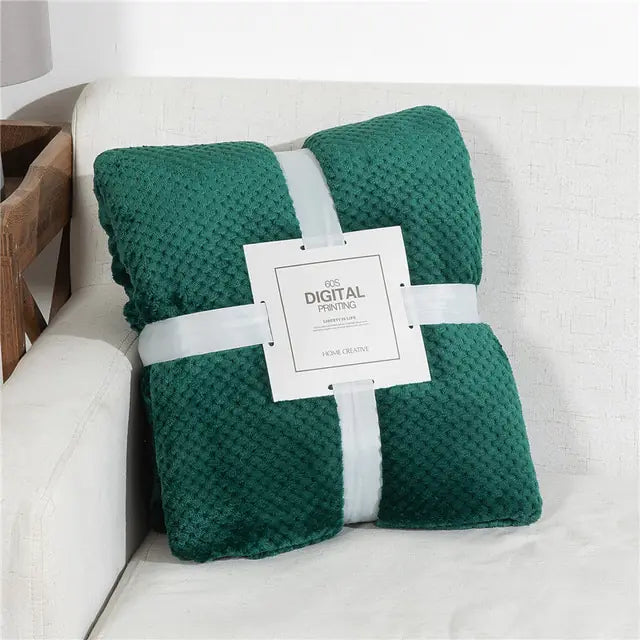 DouceHiver - Plaid Douillet en Flanelle pour Lit d'Hiver - Rynova