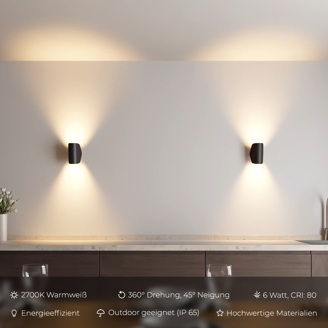 LumiStella - Applique LED Extérieure avec Éclairage Chaud - Rynova