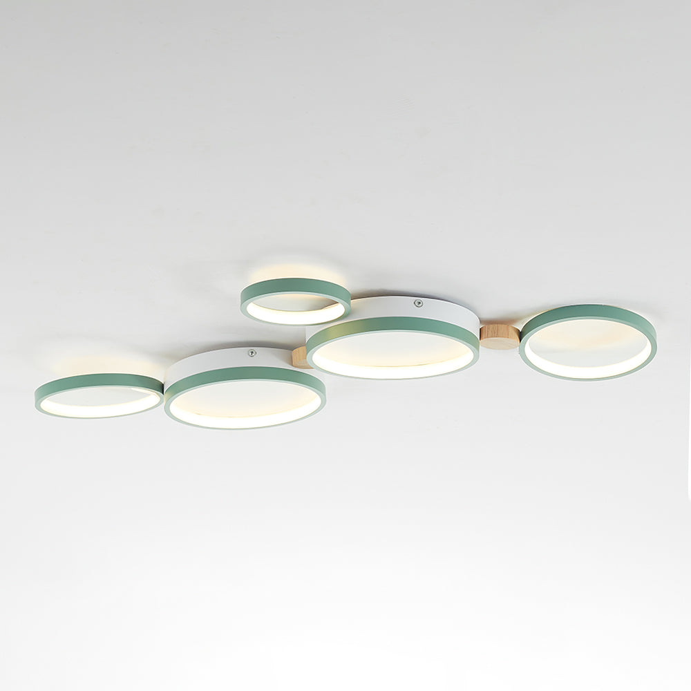 LumièreÉlégante – Plafonnier en métal blanc et gris - Rynova