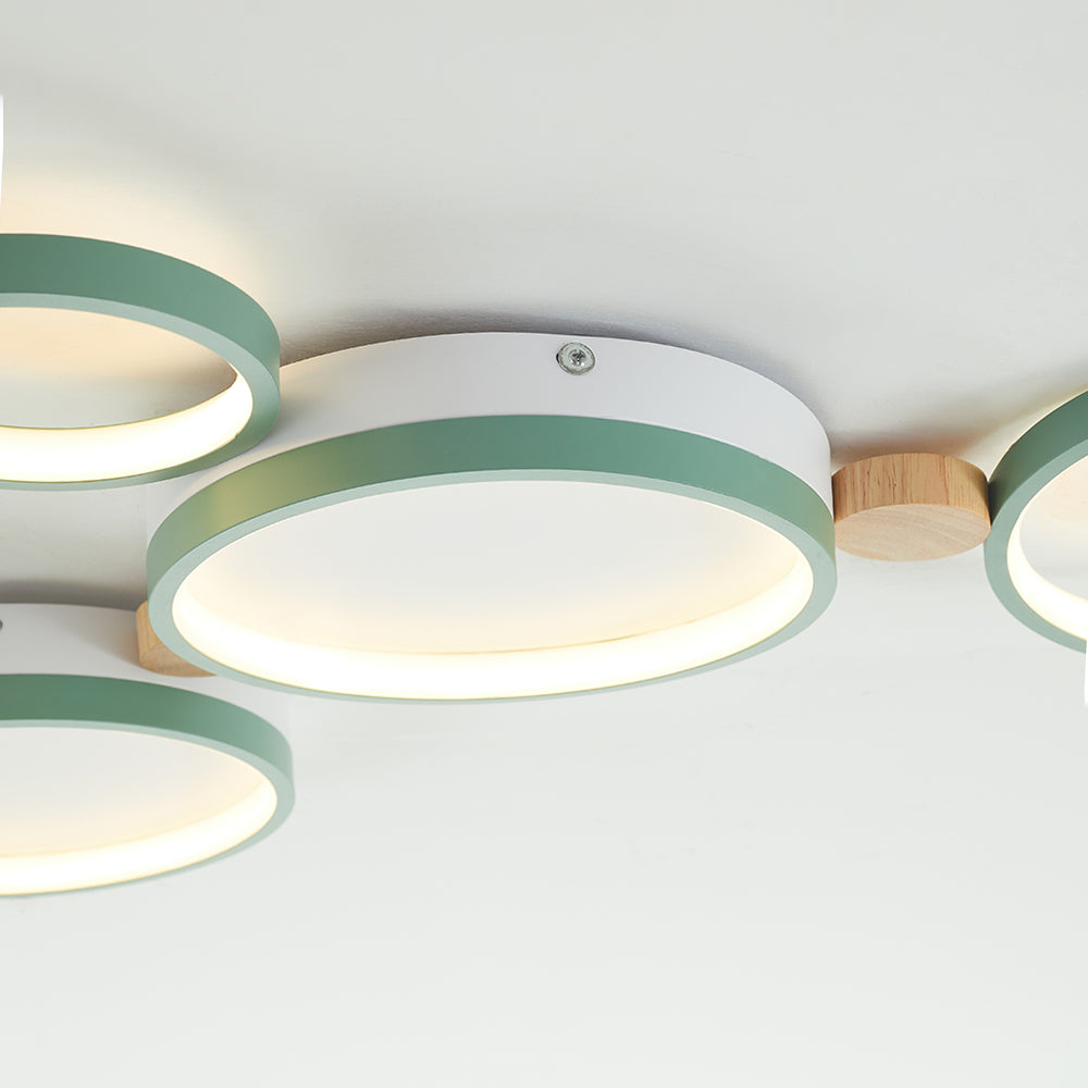 LumièreÉlégante – Plafonnier en métal blanc et gris - Rynova