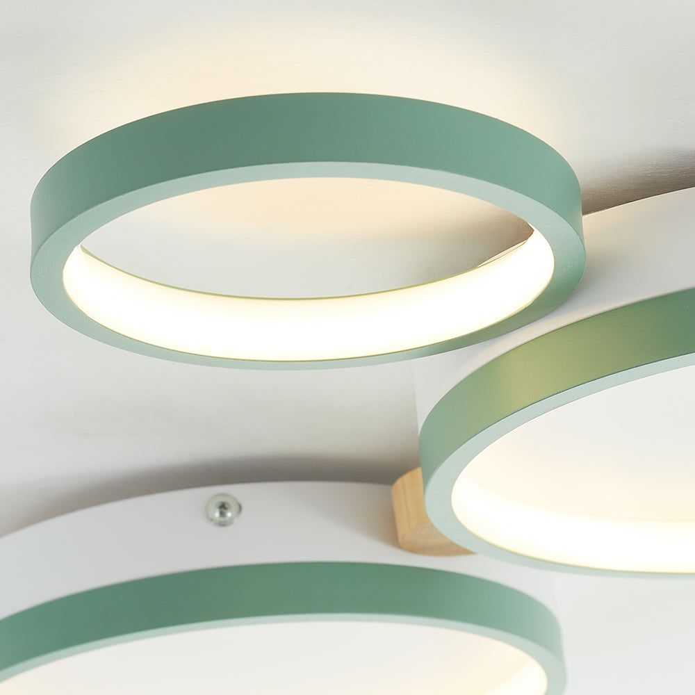 LumièreÉlégante – Plafonnier en métal blanc et gris - Rynova